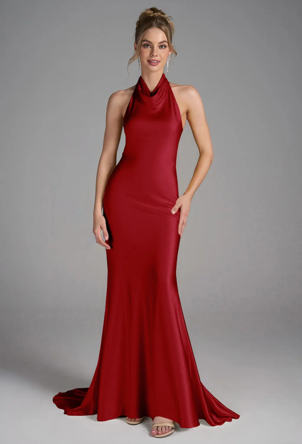 AW Ellie Deep Claret  Bridesmaid Dresses